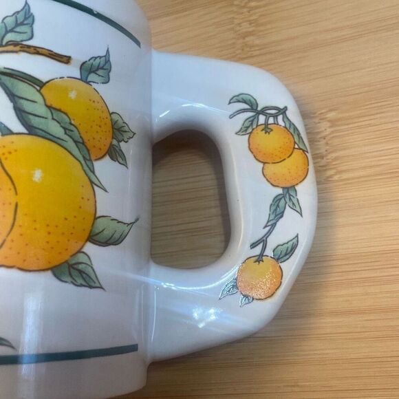 Vintage Oranges on the Vine Fruit Naval Oranges Coffee Cup Mug Cool Wide Handle - Picture 6 of 9